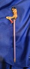 Rare Chenille Celluloid Doll Boudoir Flapper 1920s Novelty Writing Pencil 