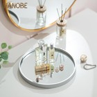 Mirror Bathroom Vanity Tray  Sliver Perfume Organizer Decorative Round Trays    