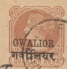 Gwalior State India 1890 Letter Card To Bombay With 4 Postmarks