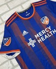 Adidas Fc Cincinnati 2019 Mls Inaugural Season Jersey Mens L Blue Orange Soccer