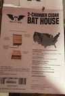 Bigbatbox Bat House For Outdoors - Large 2 Chamber  Black  Holds 75 Bats