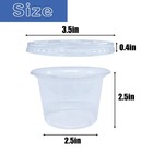 50 Pack 8 Oz Disposable Plastic Cups With Lids clear Portion Cups With Flat Lids