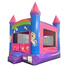 Pogo Crossover Inflatable Bounce House Jumping Bouncy Castle Pink Kids Open Box
