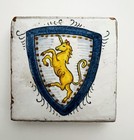 Four Vintage La Piccola Bottega Wall Tiles 4   x4    Unicorn  Caterpillar  Wolf