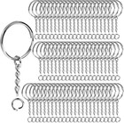 Bulk 60pc Silver Key Rings And Jump Rings - Perfect For Personalized Keychains