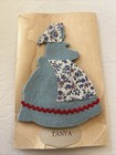 Felt Girl W Bonnet Handmade Embroidered Sewing Needle Holder Lot On Card Vintage
