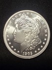 Dan Carr 1905-cc  1 Silver Morgan Dollar Hand Signed O s On Orig Morgandollar   