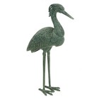 Stately Great Blue Heron  31 5 In  Tall Blue-grey Verdi Painted Finish