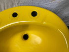 Vtg 19x16 Oval Cast Iron Bright Yellow Self Rimming Drop In Sink Kohler 101-25e