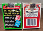 Nos 2 Boxes Of  Vintage Budweiser Playing Cards Sealed Lizard Beer Advertisement
