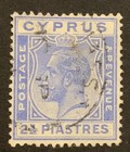 Travelstamps  Cyprus Stamps Scott  122  1925 Kgv  2 1 2pi Bright Blue  Used Ng