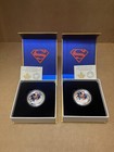 Lot Of 2   15 Silver Superman Coin Rcm 1972 Comics   419 Canadian With Box   Coa