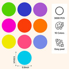 3000 Pcs 1 2 Inch Colored Dot Stickers Round Color Coding Labels Circle Dots Lab