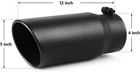  4 Inch Inlet Exhaust Tip  Bolt On 4  Inlet 5  Outlet 4  To 5   12  Long Black