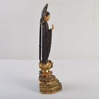 Antique Japanese Buddha Amitabha Amida Nyorai Wooden Statue Buddhism 14 8in