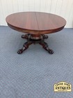 67769  Victorian Mahogany Round Dining Table With Claw Feet And  6 - 11   Leaves