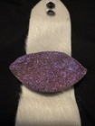 Karly Buxton White Hide Cuff With Gorgeous Purple Druzy 9   