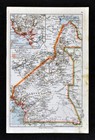1900 Meyers Map Guinea Coast Africa Gold Slave Coast Cameroon Dahomey Togo Lome