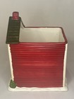 Yankee Candle Red House Ceramic Jar Holder Keeper Holiday Christmas Large Euc