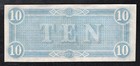 T-68 1864  10 Ten Dollars Csa Confederate States Of America Note Uncirculated  b