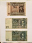 Lot Of 7 Antique German Reichsmark Banknotes  1920s   1940s 