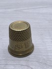 Ez  11 Brass Sewing Thimble Gold-tone Metal Vintage Collectible Thimble