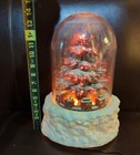 Christmas 15  Snow Globe Musical Fiber Optic Light Air Blow Santa Drummer Boy 