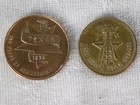 Vintage 2 1936 Texas Cenntennial Poll Parrot Shoes Good Luck Token Coin
