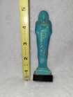 Egyptian Blue Ushabti Shabti Figurine Statue On Black Base  Approx 5 In