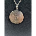 Vintage St  Christopher Medal On 24 In  Silver Toned Chain 