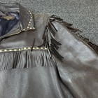 Vintage Leather Jacket Tassel Biker W b  Place Brown Mens Medium 1950s Deerskin