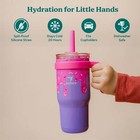 Coldee Tumbler Spill-proof Straw  handle  Insulated Stainless Steel 18 Oz