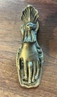Vintage Brass Victorian Gloved Hand Clip Note Letter Holder Desk