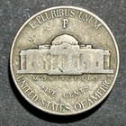 1943-p Jefferson War Nickel Circulated  Actual 35  Silver Coin Shown