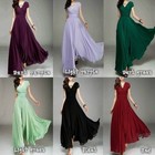 Women Long Formal Prom Party Bridesmaid Chiffon Evening Dress Cocktail Plus Size