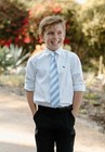  Boy Tie Striped Pre-tied Plaid Kid 6 5cm  2 55 Inches In Width B-blue 3