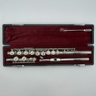 Yamaha Yfl-211 Student Flute Silver Plating With Hard Case Used From Japan