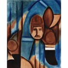 Abstract Vintage Football Player Canvas Art Print 16x20  Gift Wall Hanging Decor