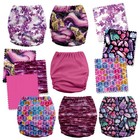 Mama Koala 6 Pack Reusable Cloth Diapers 3 0 Purple One Size