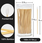 500 1000 Count 6   Long Round pointed Cotton Swabs Durable Stem  Lint- Free Gun 