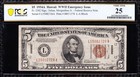 Very Nice Bold   Crisp Vf  1934 A  5 Hawaii Federal Reserve Note  Pcgs 25  82726