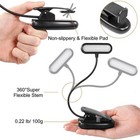 Flexible Clip On Led Light Lamp Usb Rechargeable For Book Reading Tablet Laptop
