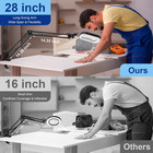 10x Large Magnifying Glass With Light And Clamp  Real Glass  5 Color Modes  Step