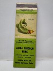 Rare Vintage Matchbook Cover - Alma Lincoln Mine Idaho Springs Colorado Fish