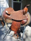 15   Sqh Bars Western Saddlery Big W Western Floral Tooled Trail Saddle Usa