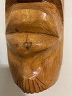 Hand Carved Wooden Tiki Wall Art Hanging Tribal Mask Finished   Glazed 26    X 7   