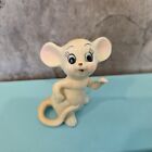Vintage Genuine Bone China Miniature Waving Mouse Figurine Japan 1 75  Mcm