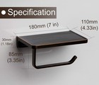 Toilet Paper Holder With Shelf Oil Rub Bronze wall Mount Toilet Tissue Roll Hold