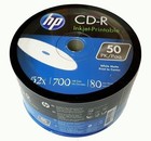 100 Hp Cd-r Cdr  White Inkjet Hub Printable Disc 700mb 80 Min Blank 2x50pk