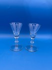 Hand-blown Georgian Style Cordial Glasses 2 baluster Stem Stern Liqueur Aperitif